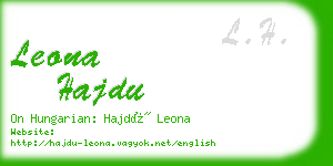 leona hajdu business card